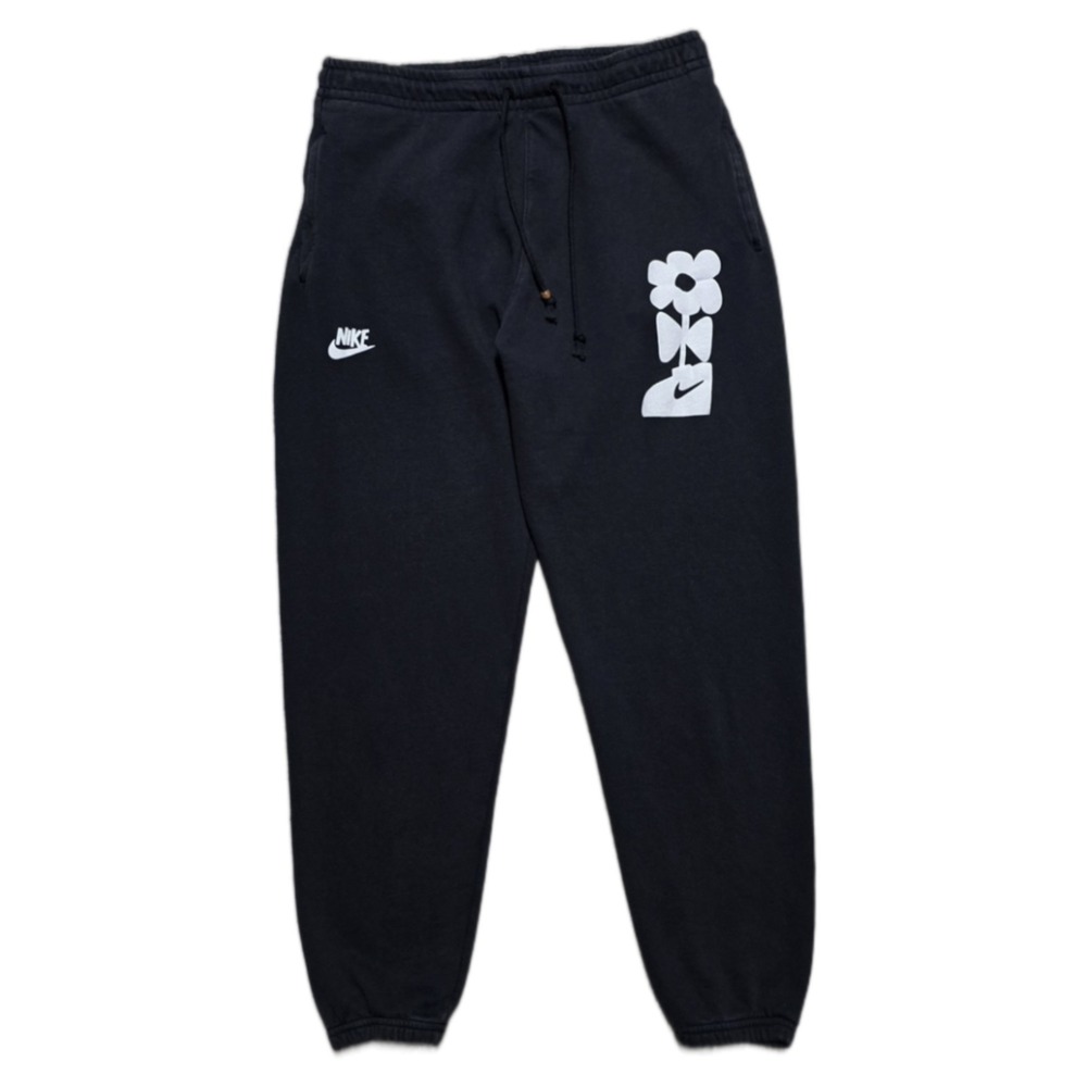 Rare Nike Sportswear Mens S French Terry Sweatpants Black Have A NIKE Day Floral